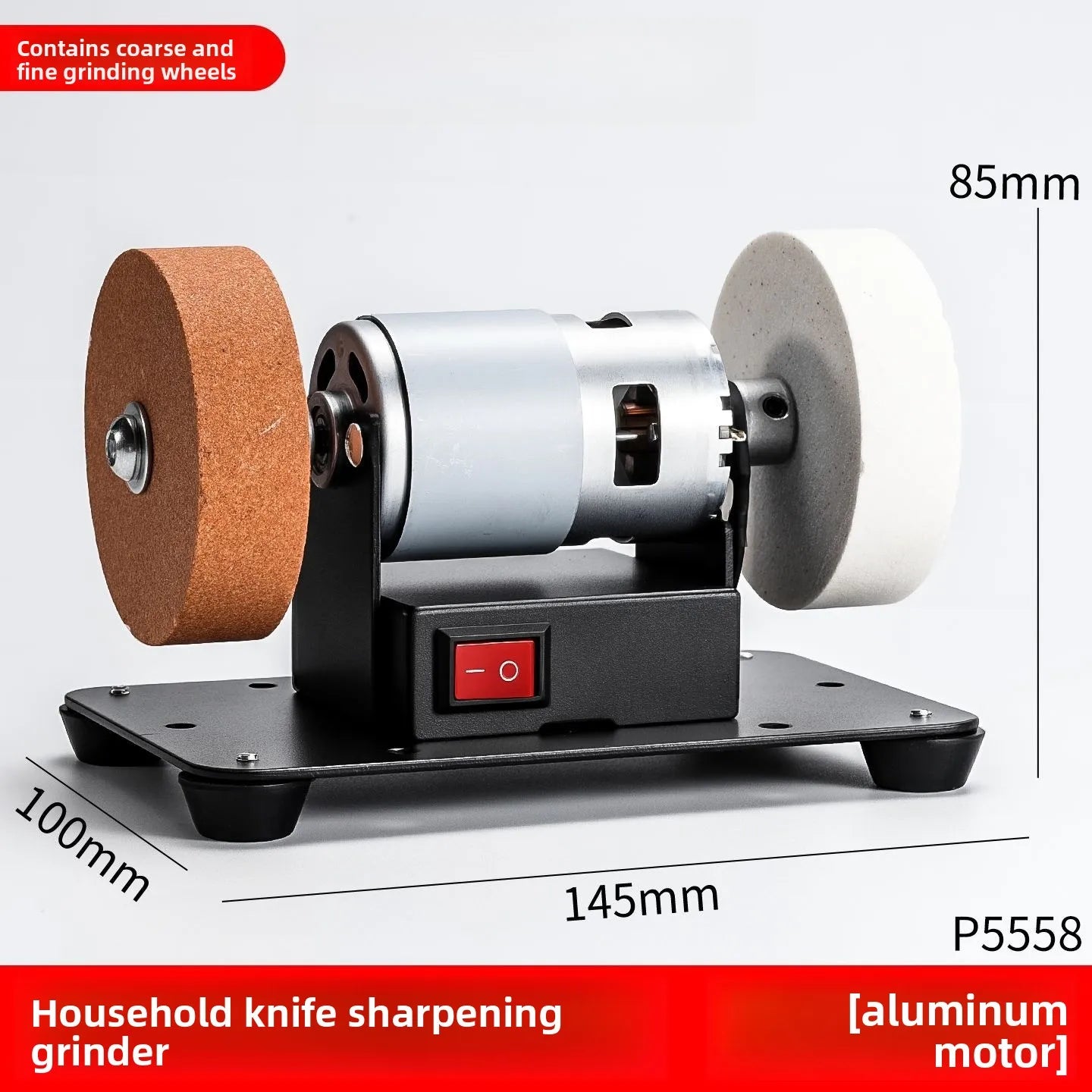 Motor Electric Knife Sharpener Industrial Grade Multifunctional Adjustable Desktop Grinding for Knives Scissors Kitchen Knifes