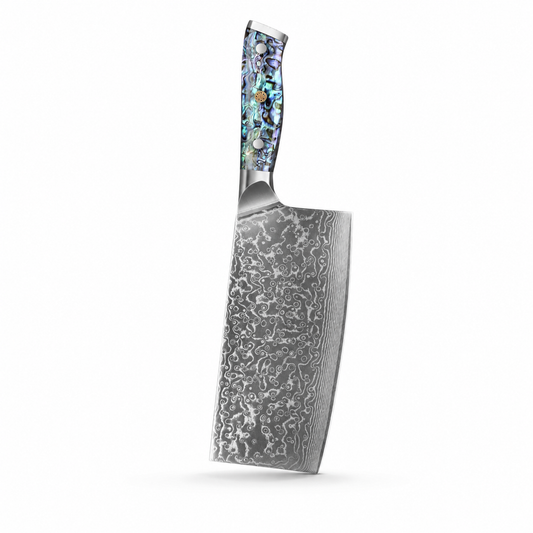 Blue Ember 7-inch meat cleaver with broad chopping blade