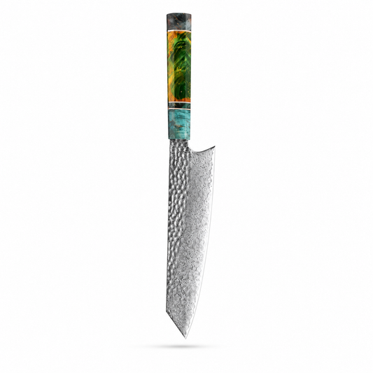 Evergreen 8-inch Nakiri knife with tall flat blade for vegetables