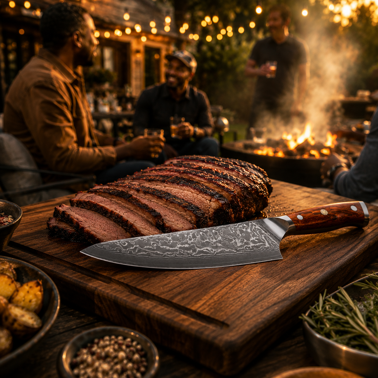 Forge Damascus Chef Knife