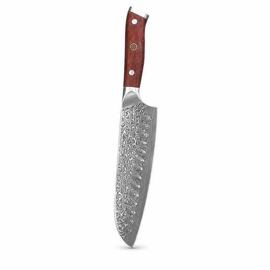 Obsidian Damascus Santoku Knife