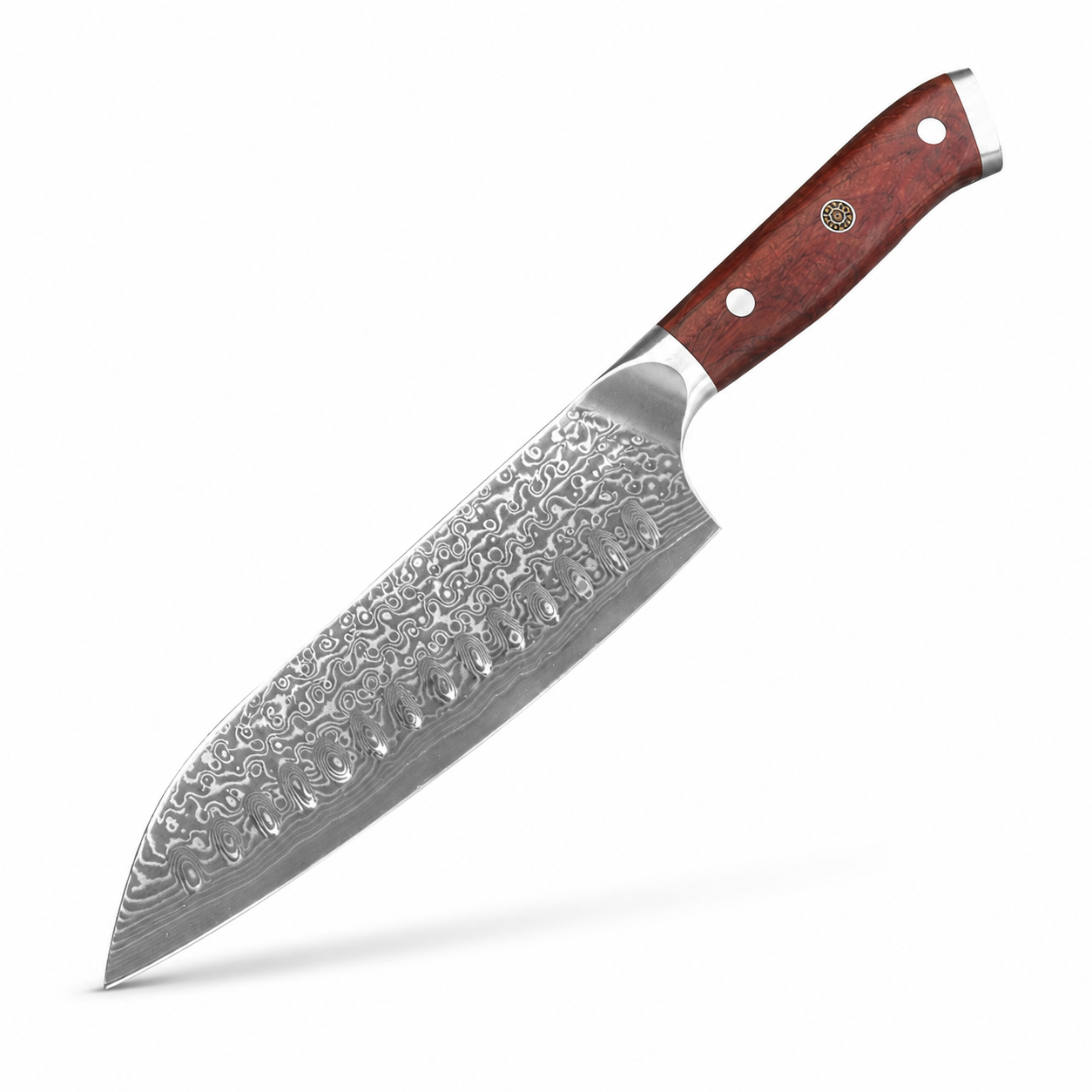 Obsidian Damascus Santoku Knife