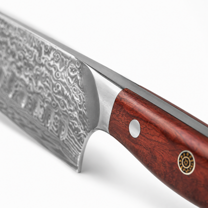 Obsidian Damascus Santoku Knife