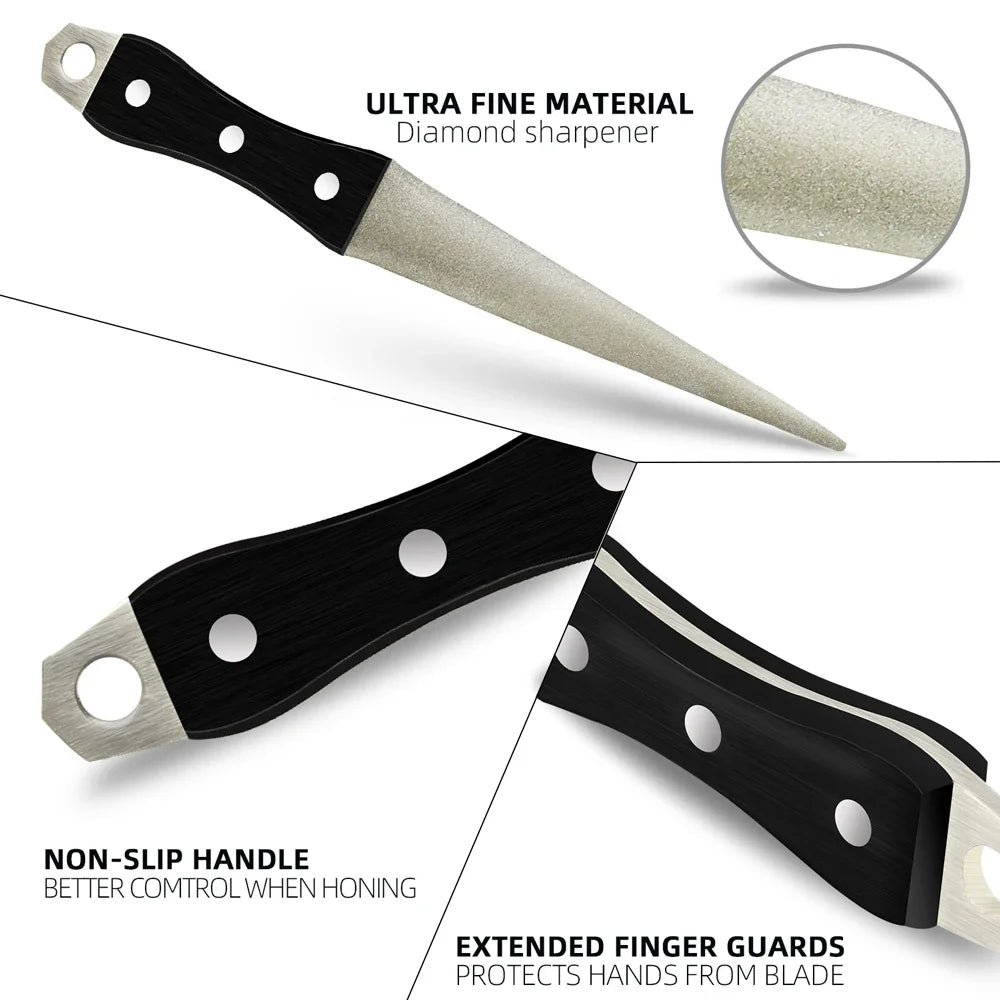 Whetstone Stone Diamond Knife Sharpener Knife Sharpening Curved Surface for Knife Scissors Honing Bar Kitchen Grinding Tool