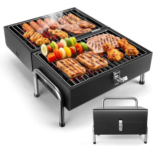 TrailFire portable charcoal grill for camping and cookouts