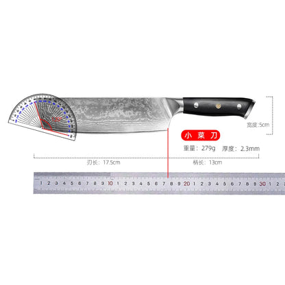 Damascus Nakiri Knife 7Inch Japanese Damascus 67 layers VG10 steel Knife Deboning Knife Slicing Ergonomic G10 HandleCleaver Tool