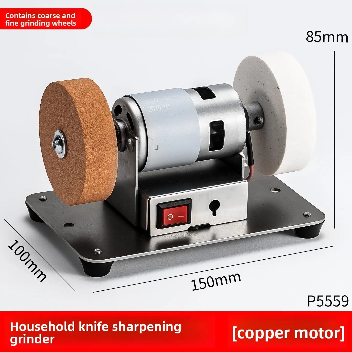 Motor Electric Knife Sharpener Industrial Grade Multifunctional Adjustable Desktop Grinding for Knives Scissors Kitchen Knifes