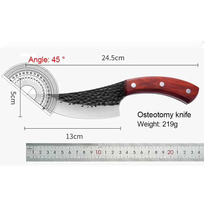 5.8" Hand forged high hardness sharp Serbian boning knife household kitchen slicing knife bone and meat separating knife