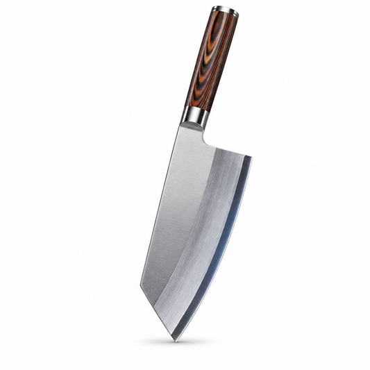 Smokehouse 7-inch meat cleaver in 1.4116 steel with solid wood handle