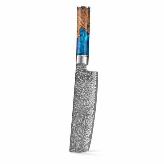 Tidewood 7-inch Nakiri knife with tall flat blade for vegetables