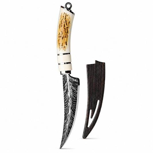 Tora 4-inch curved boning knife with protective fitted sheath