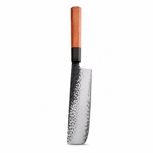 Tsuchi 7-inch Kiritsuke knife with angular tip for precise slicing